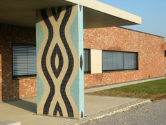 Photo of mosaic pillar